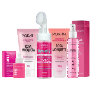 O Kit Skin Care Rosa Mosqueta oferece uma rotina completa de cuidados faciais, unindo limpeza profunda, hidratação intensa e ação regeneradora. Com produtos formulados com o poderoso óleo de rosa mosqueta, ele ajuda a reduzir manchas, uniformizar o tom da pele, suavizar linhas finas e manter o rosto mais saudável e luminoso todos os dias. Ideal para quem busca praticidade e resultados reais no skincare.