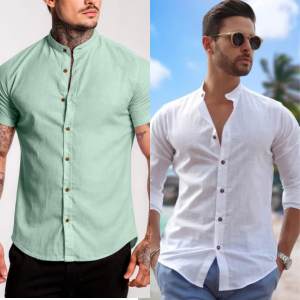 Camisa Masculina Gola Padre Social Casual