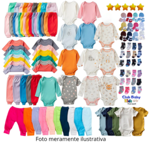 Kit 30 Pçs Roupinhas de Bebê Body Enxoval Maternidade Menino ou Menina PROMOÇÃO